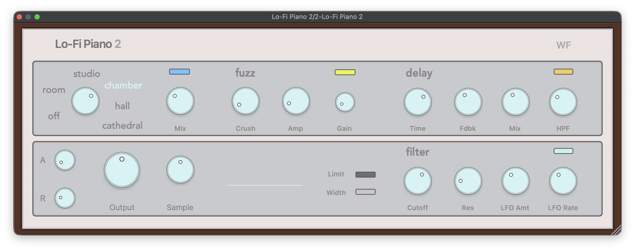 Lo-Fi Piano 2 bright original interface